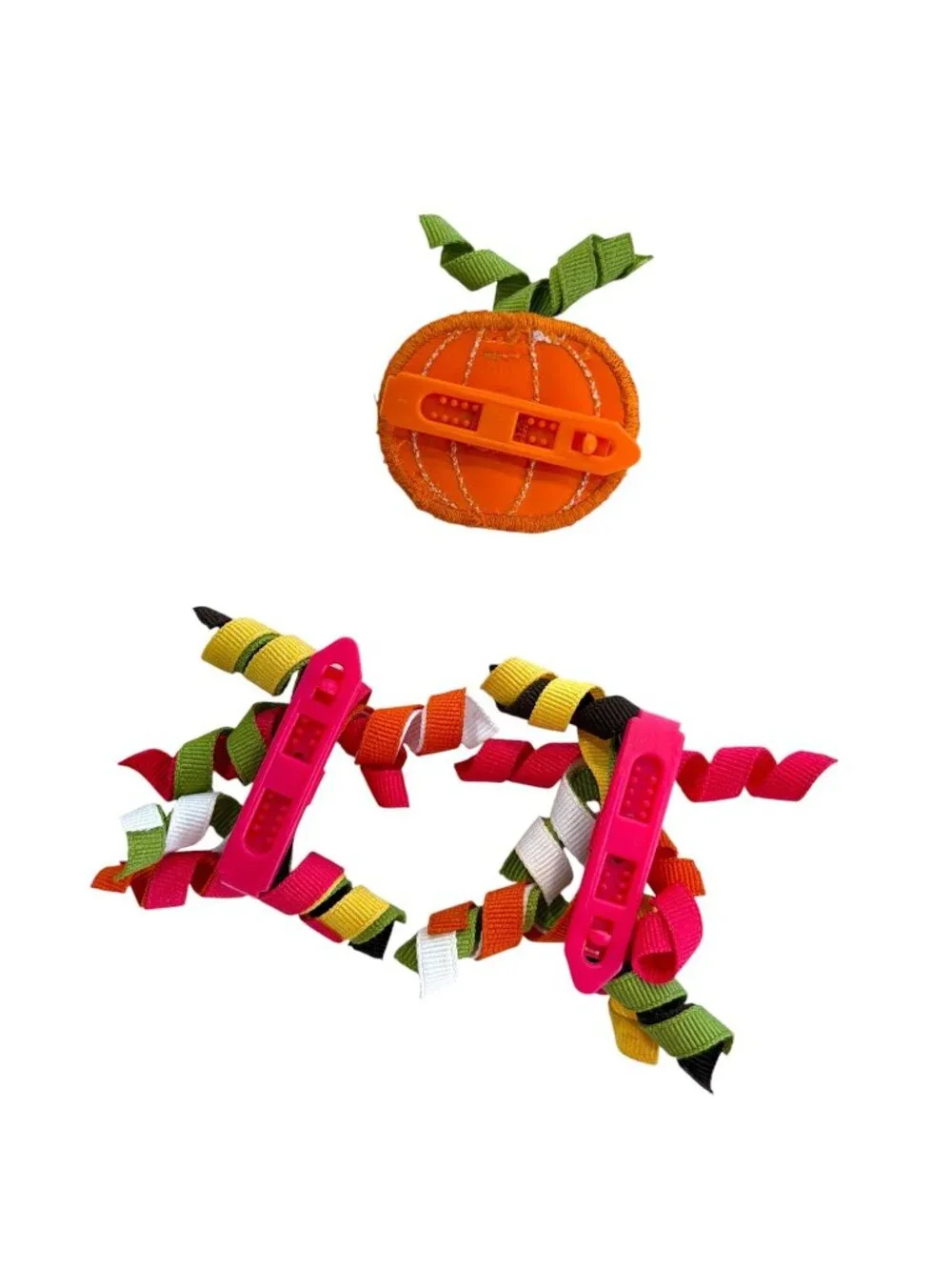 Gymboree Hair Bows / Clips Halloween Set; Fall Pumpkins